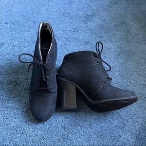 Call It Spring Black Lace Up Booties Size 6.5